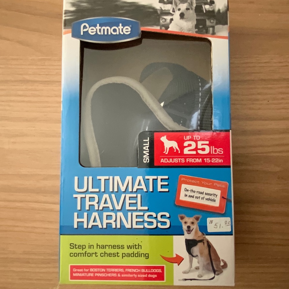 COPY - Petmate Ultimate Step-In Travel Harness for Dogs (Small-Black)